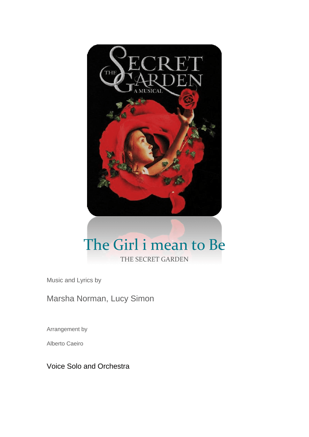 The Girl I Mean To Be (arr. Alberto Caeiro)