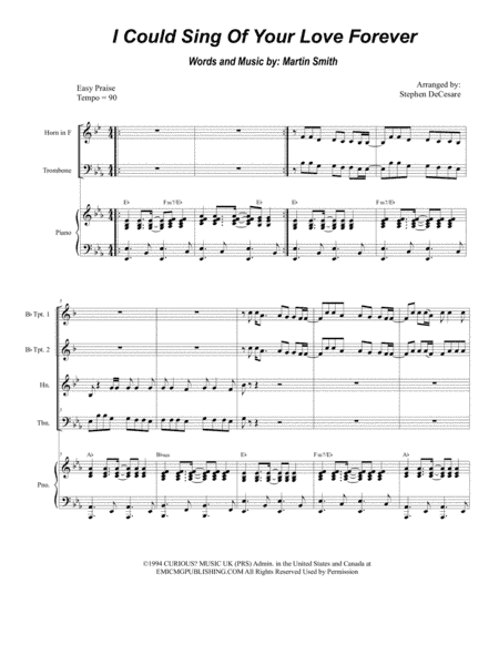 I Could Sing Of Your Love Forever (arr. Stephen DeCesare)