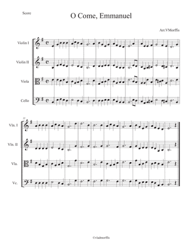 O come Emmanuel (string quartet) (arr. VMorffis)