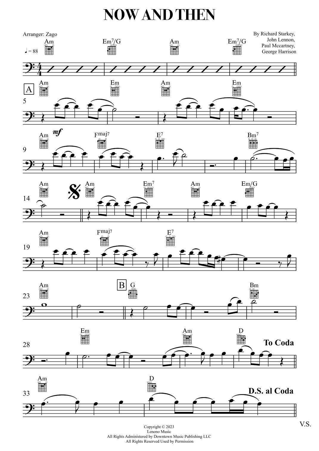 Now And Then (arr. Zago)