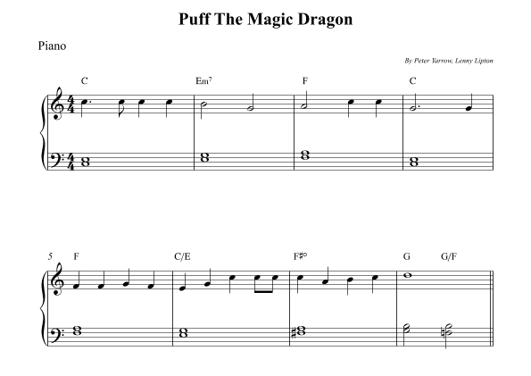 Puff The Magic Dragon (arr. Wesley S. SIlva)