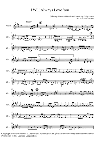I Will Always Love You (arr. Caroline Pearsall)
