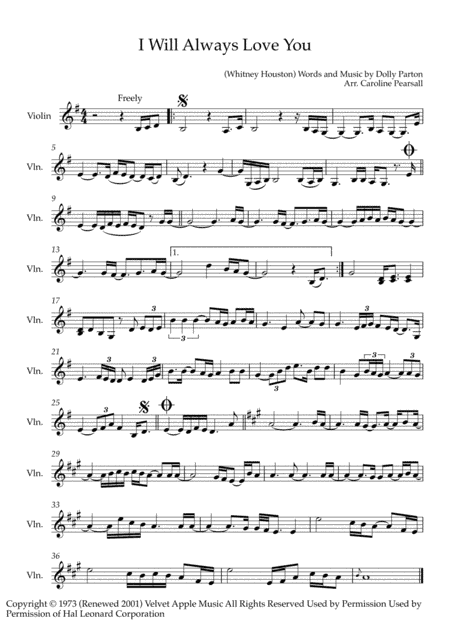 I Will Always Love You (arr. Caroline Pearsall)