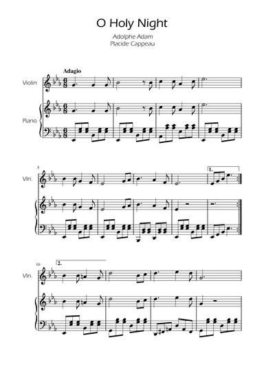 O Holy Night - Violin Solo w/ Piano (arr. Ygor Nunes)
