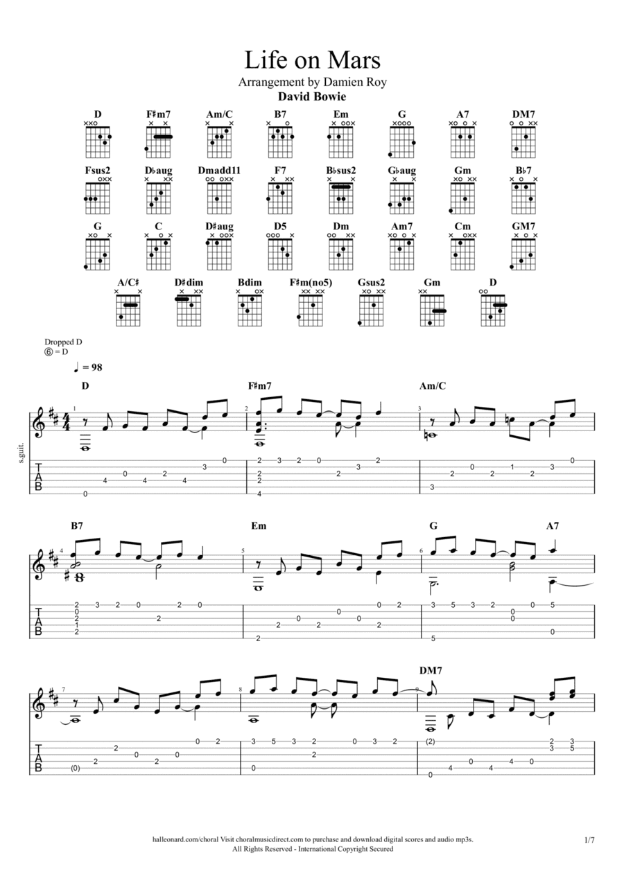 Life On Mars (arr. Damien Roy)