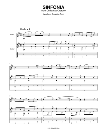 Sinfonia (from Christmas Oratorio) (arr. Mark Phillips)