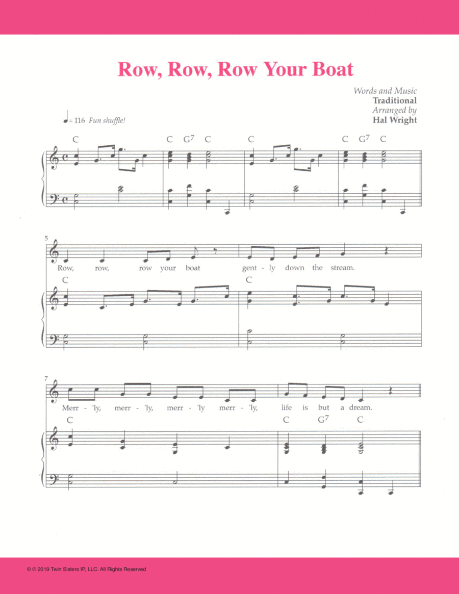 Row, Row, Row Your Boat (arr. Hal Wright)