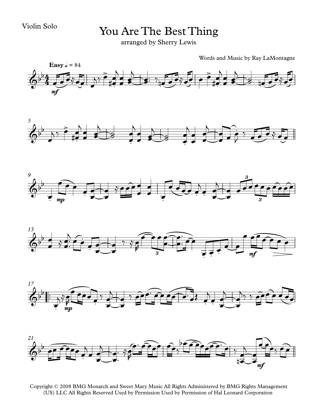 You Are The Best Thing (arr. Sherry Lewis)