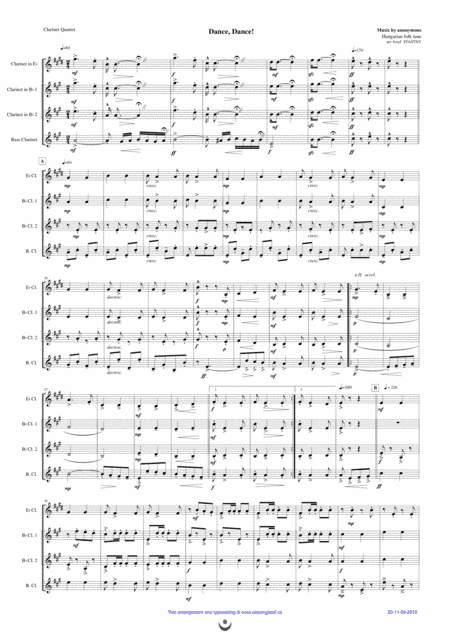 Dance, Dance! (Hungarian folk tune csardas) (arr. Josef Štastný)