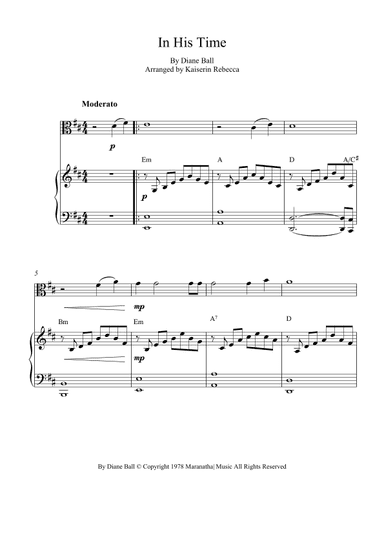 In His Time (arr. Kaiserin Rebecca)