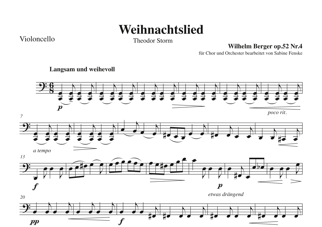 Weihnachtslied (arr. Sabine Fenske)