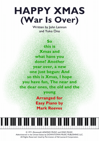 Happy Xmas (War Is Over) (arr. Mark Reeves)