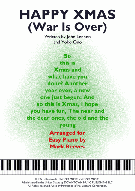 Happy Xmas (War Is Over) (arr. Mark Reeves)