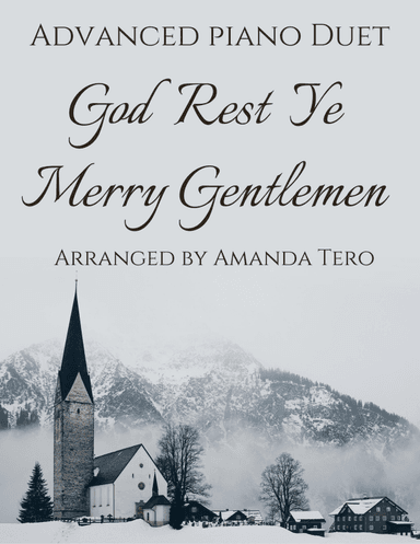 God Rest Ye Merry Gentlemen – Advanced Christmas Piano Duet Sheet Music (arr. Amanda Tero)