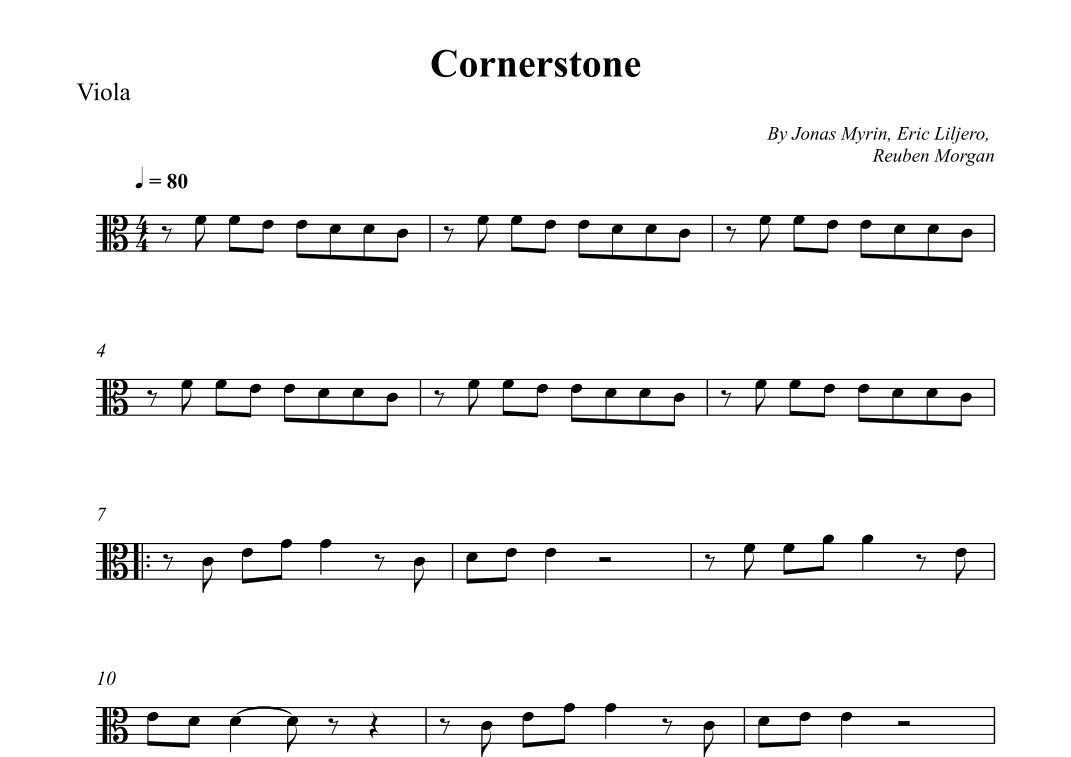 Cornerstone (arr. Wesley S. SIlva)