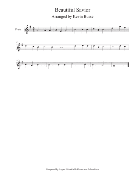 Beautiful Savior - Flute (arr. Kevin Busse)