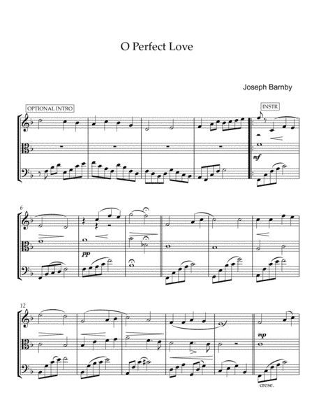O Perfect Love (String Trio, Violin Viola and Cello) (arr. mcbleke)