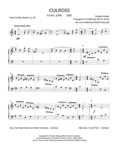 CULROSS (arr. John R. Knox & Richard Giszczak)