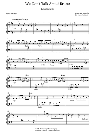 We Don't Talk About Bruno (arr. Warren & Debby)