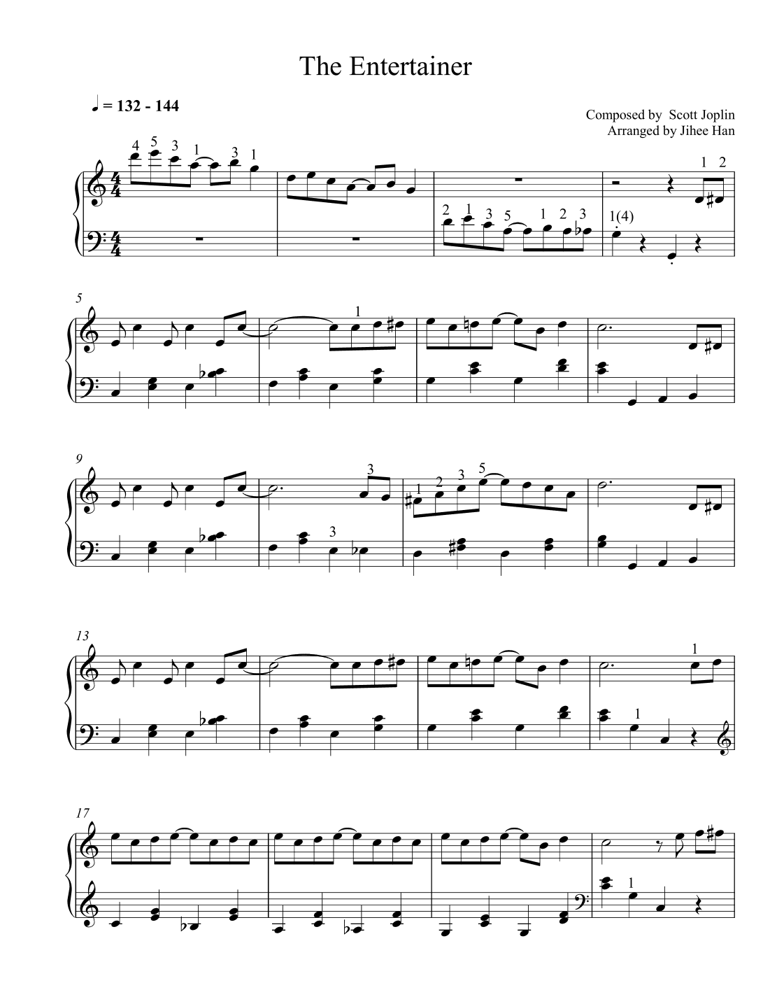 The Entertainer (arr. Jihee Han)