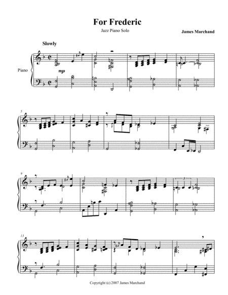 For Frederic, jazz piano solo