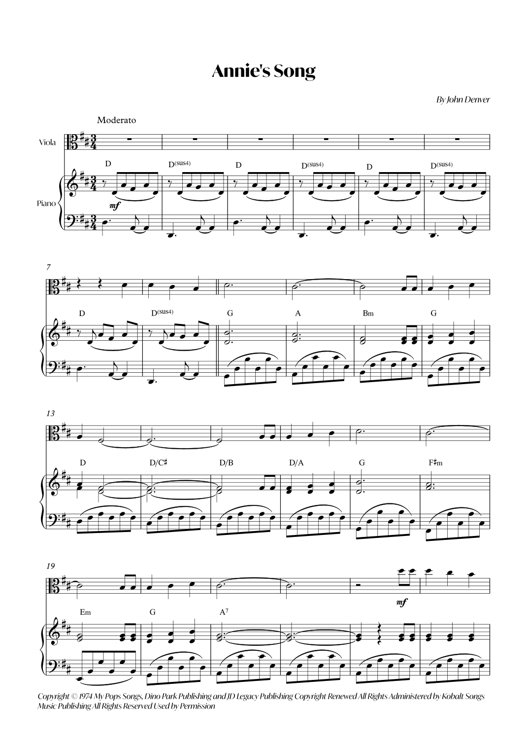 Annie's Song (arr. André Alberto Santos)