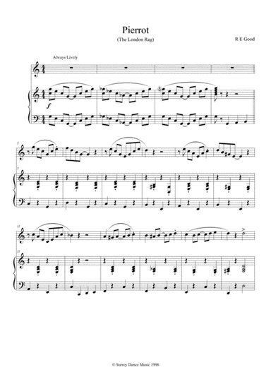 Pierrot (The London Rag) for Violin and Piano