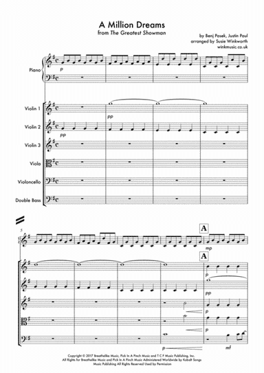 A Million Dreams (arr. Susie Winkworth winkmusic.co.uk)