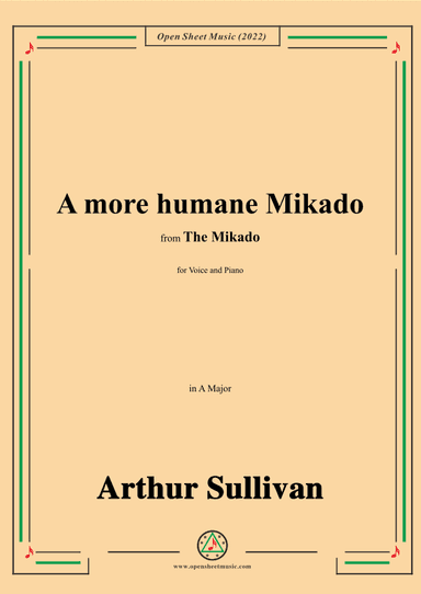 Sullivan-A more humane Mikado,in A Major (arr. OSM Press)