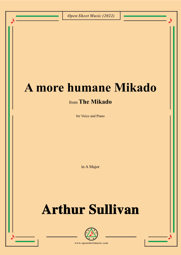 Sullivan-A more humane Mikado,in A Major (arr. OSM Press)