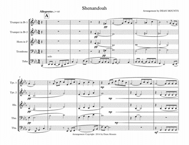 Shenandoah (arr. Dean Mounts)
