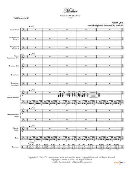 Mother (arr. Patrick Sheehan)