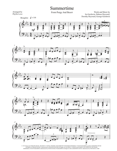 Summertime (arr. Phyllis Love)