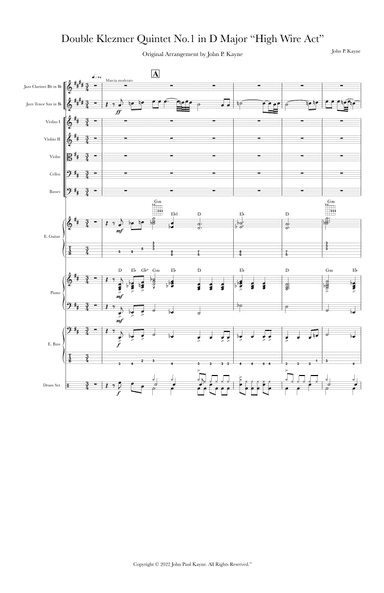 Double Klezmer Quintet No.1 in D Major “High Wire Act”