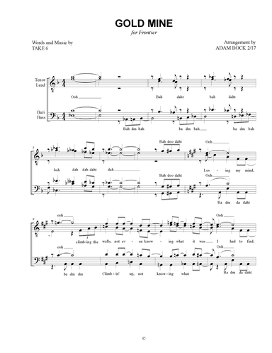 Gold Mine (arr. Adam Bock)