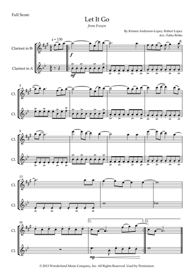 Let It Go (arr. Fabio Britto)
