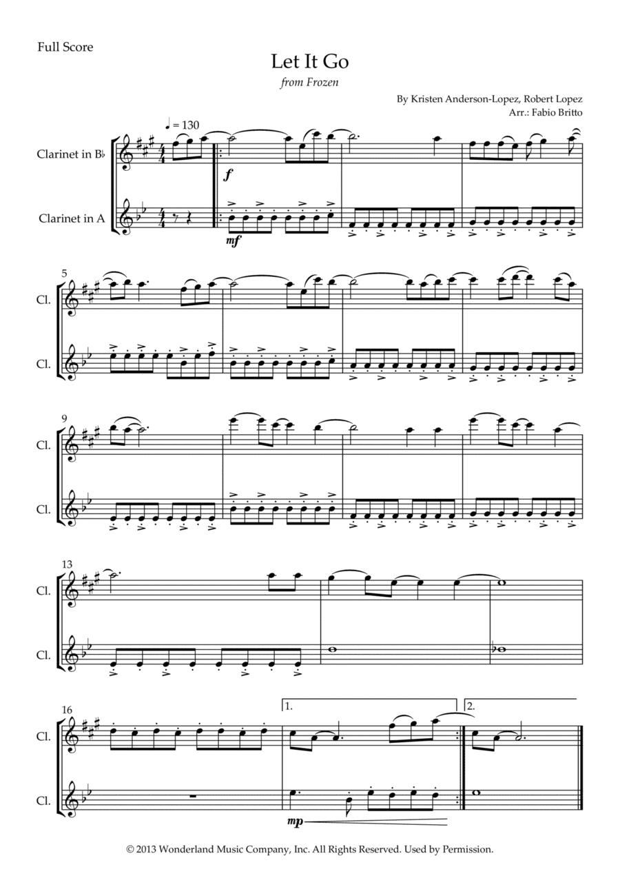 Let It Go (arr. Fabio Britto)