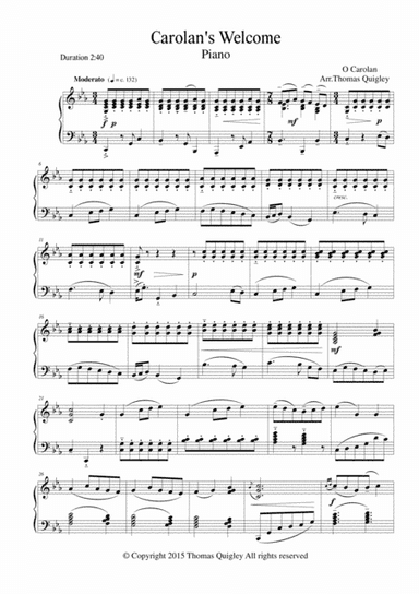 Carolan's Welcome (arr. Thomas Qugley)