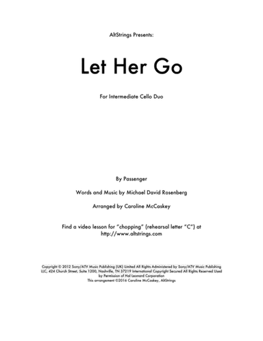 Let Her Go (arr. Caroline McCaskey)