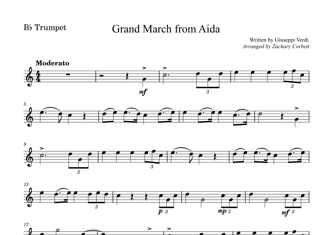 Grand March from Aida (arr. Zachary Corbett)