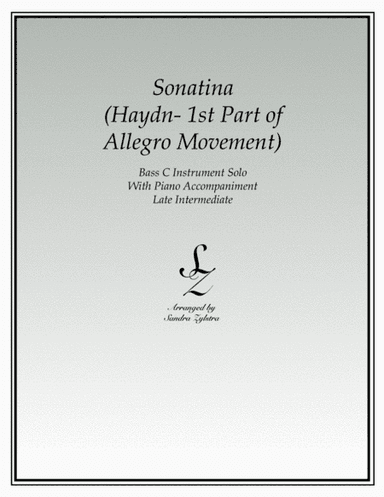 Sonatina-Haydn (bass C instrument solo) (arr. Sandra Zylstra)