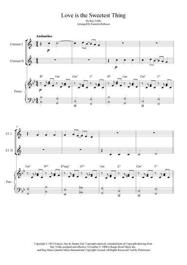 Love Is The Sweetest Thing (arr. Kaiserin Rebecca)