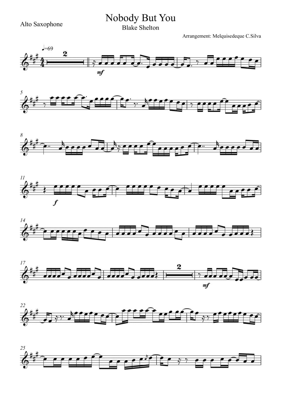 Nobody But Me (arr. Melquisedeque C.Silva)