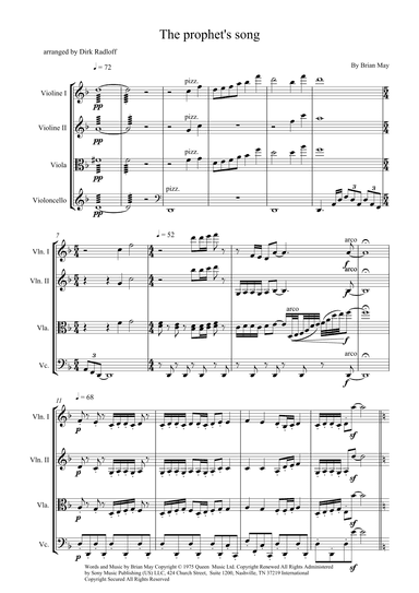 The Prophet's Song (arr. Dirk Radloff)