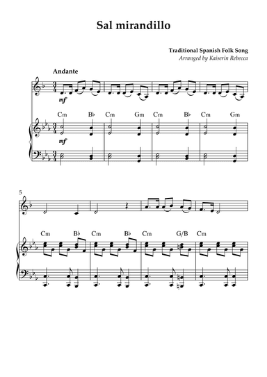 Sal mirandillo (arr. Kaiserin Rebecca)