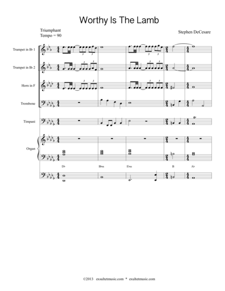 Worthy Is The Lamb (Full Score)