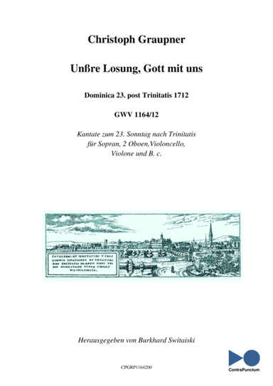 Graupner Christoph Cantata Unßre Losung Gott mit uns GWV 1164/12 (arr. Dr. Burkhard Switaiski)