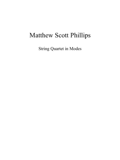 String Quartet No.3 "In Modes"