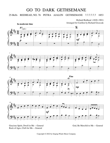 25B. Go to Dark Gethsemane (REDHEAD, NO. 76) (arr. Richard Giszczak)