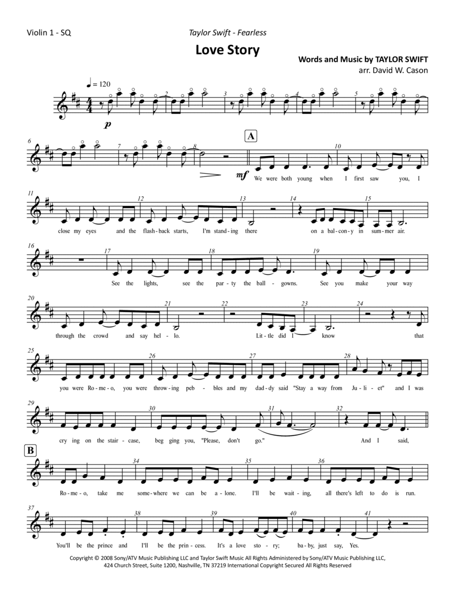 Love Story (arr. David W. Cason)